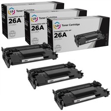 LD 3PK Replacement HP 26A CF226A Black Toner Cartridge LaserJet Pro M402d M426dw picture