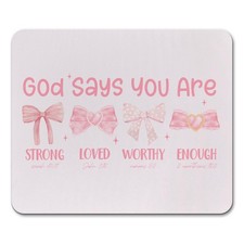 Pink Bow Coquette Pad, Inspirational Bible Verse Office Supplies Pad, Pink De... picture