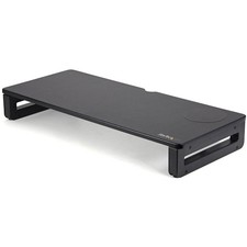 StarTech Monitor Riser Desktop Stand 33 lb Capacity MDF Black Office Desk picture