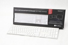 New MACALLY BACKLIT ACEBTKEYA Quick Switch Bluetooth Keyboard  3 Devices T44 picture