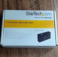 StarTech.com ST7202USB 7-Port USB 2.0 Hub/Splitter Box, Powered, Black picture