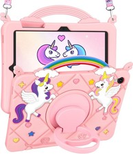 Cute Cartoon Unicorn Case for Galaxy Tab S10 FE/Tab S9 FE - Rotating Stand Inclu picture