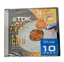 NEW TDK CD-R 10 Pack 650 MB 12X Data Discs - Sealed picture