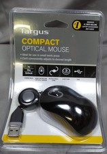 Targus Compact Retractable USB wired Mouse AMU75US  Mouse PC MAC  - Sealed NEW picture