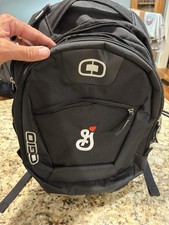 black OGIO Rogue Pack features a custom embroidered logo on the front pocket. picture