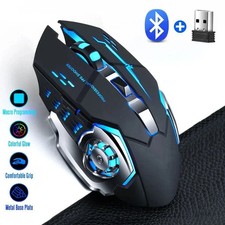 Wireless Bluetooth Gaming Mouse Rechargeable Silent RGB USB 2.4G picture