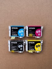 GENUINE Epson 69 Ink Cartridge 4 Pack for Stylus CX7450 NX105 NX110 NX115 NX215  picture
