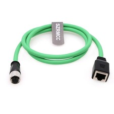 M12 D-Code 4 Pin Male to RJ45 Female Connector EtherCAT Cable High Flex Cat6 ... picture