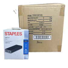 Bulk Case Of 8. New In box. 7 port USB 3.0 Hub, FAST US Shipped Item. picture