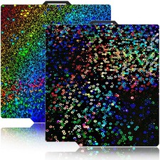 Versatile 257x257mm Build Plate for Bambu Lab - Circle & Star Holographic Design picture