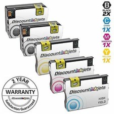 5pk Reman Cartridges for HP Ink 950XL 951 XL Black Cyan Magenta Yellow CN045AN picture