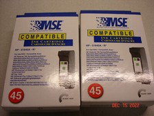 MSE Compatible DeskJet700 Series 45 Black Inkjet Cartridge*LOT OF 2*HP-51645A-R picture