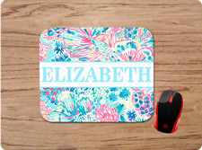 TROPICAL FISH LILY INSPIRED PERSONALIZED NAME CUSTOM MOUSE PAD DESK MAT GIFT picture