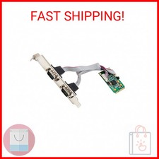 IO Crest SI-MPE15046 2 Port Serial DB9 Mini PCIe Expansion Card RS-232 6650 UART picture