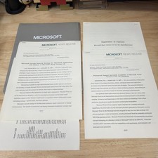 1987 Microsoft Word 3.0 Apple Macintosh Press Kit News Releases Vintage picture