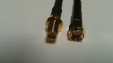 US MADE   SMA Male  TO  SMA Female RG-58 coax cable 100 ft  50 ohm picture
