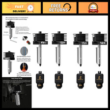 4PCS 3D Printer Hotend Kit - 0.2mm, 0.4mm, 0.6mm, 0.8mm Nozzles & Heating Block picture