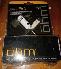 Ohm USB 2.0 Computer Fan Adjustable Neck Points On/ Off Switch Finger Safe (KS) picture