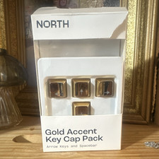NORTH Gold Accent Key Cap Pack Mechanical Keyboard Keycaps Arrow Keys Spacebar picture
