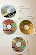 Microsoft Set of 4 Software Discs/Encarta & Bookshelf '98 + Works & Money 2004 picture