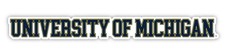 Michigan Wolverines College Text Vinyl Decal – White, Clear and Holo picture