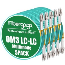 5 PCS LC To LC OM3 Fiber Patch Cable Multimode Duplex 3m 10 FT Optic Cord picture