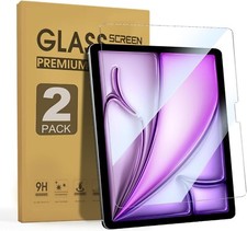 (2 Pack) Premium Tempered Glass Screen Protector For iPad Air 13