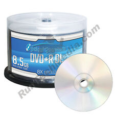 50 Optical Quantum 8x 8.5GB DVD+R DL Double Layer Shiny Silver Disc OQDPRDL08NPS picture