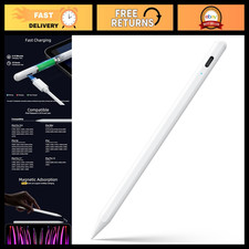 Stylus Pen for iPad 6-11th Gen, 2X Fast Charge, Palm Rejection, White Color picture