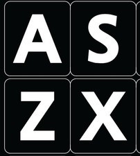 English US Large Letters Black Keyboard Stickers picture