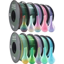 10 Rainbow Colors PETG 3D Printing Filament Bundle 1.75mm 1kg Spool per Roll 10 picture