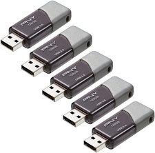 PNY 128GB Turbo Attaché 3 USB 3.0 Flash Drive 5-Pack​ picture