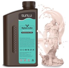 SUNLU Nylon-Like PA-Like 3D Printer Resin 1KG Solid Beige Skin 405nm NEW picture