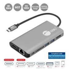 SIIG USB-C MST Dual Display Docking Station Video Adapter /w LAN JU-DK0F11-S1 picture
