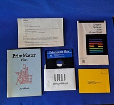 PrintMaster Plus Commodore 64 / 128 Unison World w/ Manual picture