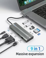 5/6/8/9/10 in-1 USB-C Hub Multiport Adapter with HDMI 4K, USB 3.0 and Micro SD picture
