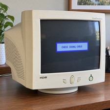 KDS VS-77 17” CRT VGA Monitor Powers On Not Fully Tested With Power Cord * Read picture
