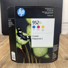 GENUINE HP 952XL 3-PACK C/M/Y N9K30BN Color Ink Cartridges Expired 12/2023 picture