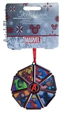 Disney Parks Marvel Avengers 60th Anniversary Sketchbook Ornament Lenticula picture