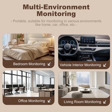10-in-1 Air Quality Monitor Color LCD Screen Indoor PM0.3/PM2.5/PM10/CO/CO DJEN picture