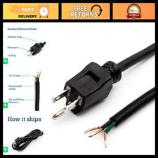 Replacement Power Tool Cord 8ft 16/3 2-Prong Type A 120V AC UL Listed for Tools picture
