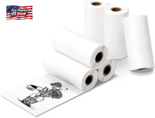 6 Roll Mini Sticker Printer Photo Paper 57 X 30Mm Thermal Sticker Paper picture