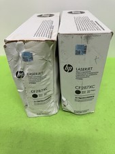 NEW LOT OF 2 HP CF287XC Black Genuine Toners(crushed/crumpled boxes)  picture