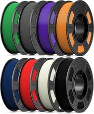 8 Color Bundle Elite PLA+ 3D Printer Filament, Multicolor PLA+ 1.75mm, Individua picture