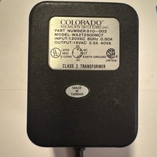 Vintage Colorado Memory Systems AC Adapter P/N 910-002 WA2T2500NCT 16V AC 2.5A picture