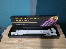 SAMA 3x8PIN ARGB PSU Extension Cable Double Sided WHITE (16AWG) (12VHPWR Cable) picture