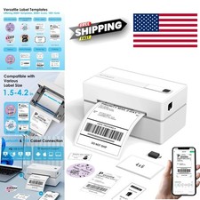 Versatile 4x6 Thermal Printer Bluetooth USB Compatible with Multiple Platforms picture
