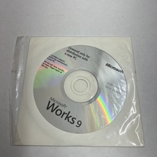 Microsoft WORKS 9 CD-ROM New PC Distribution Version X13-66561 (2007) SEALED picture