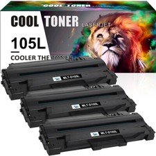 3PK MLT-D105L Black Toner Cartridge for Samsung 105L ML-1910 ML-2525 SCX-4623F picture
