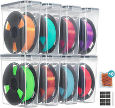 Filament Storage Box, 8 Pack, Clear, for 1KG Spools picture